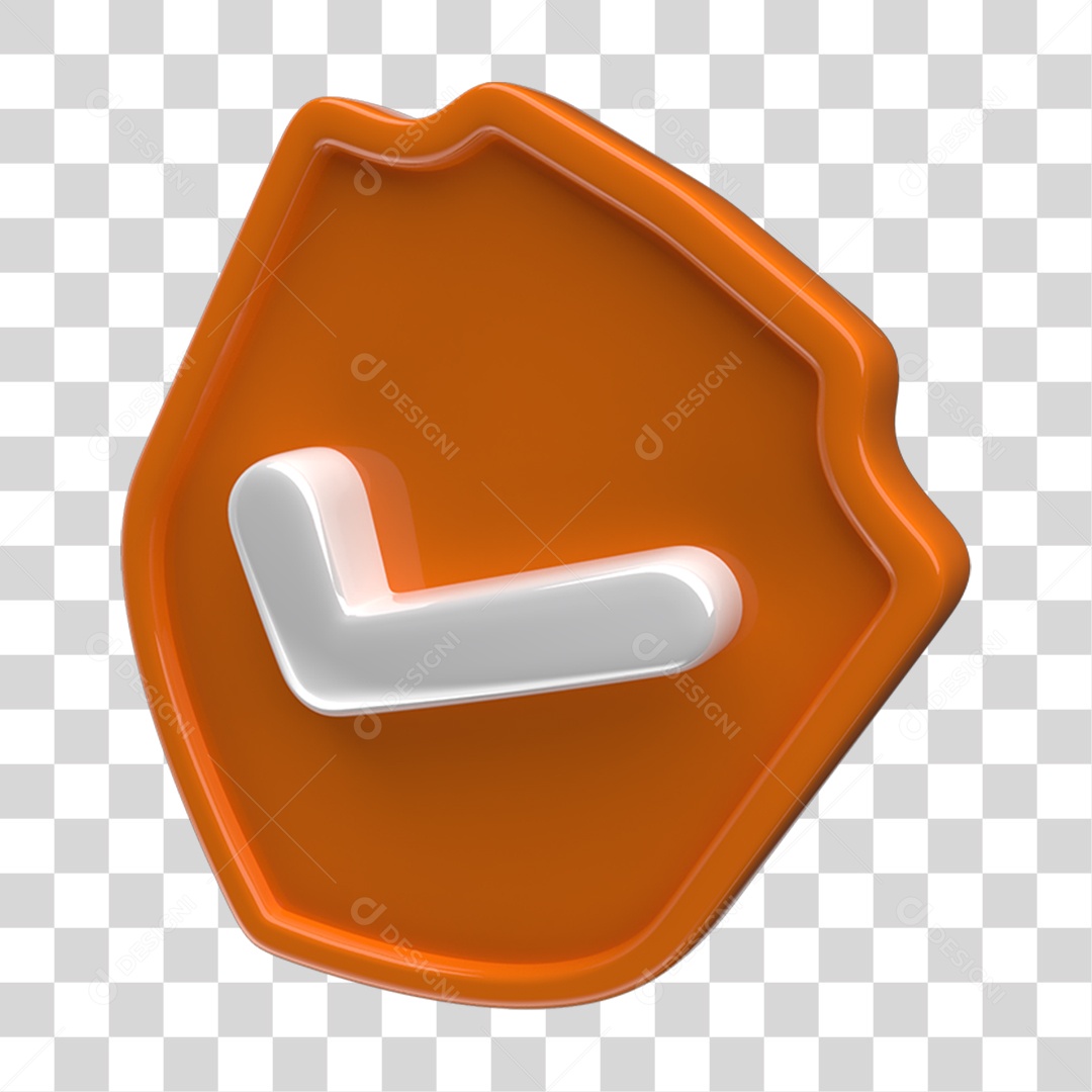 Ícone 3D Placa Símbolo PNG Transparente