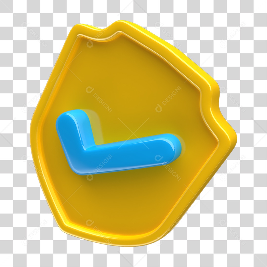 Ícone 3D Placa Símbolo PNG Transparente