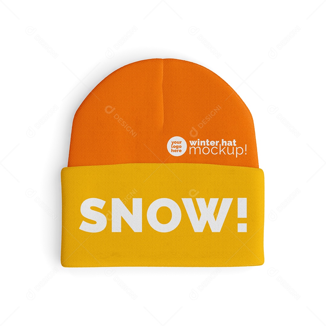 Touca de inverno PSD Editável Mockup