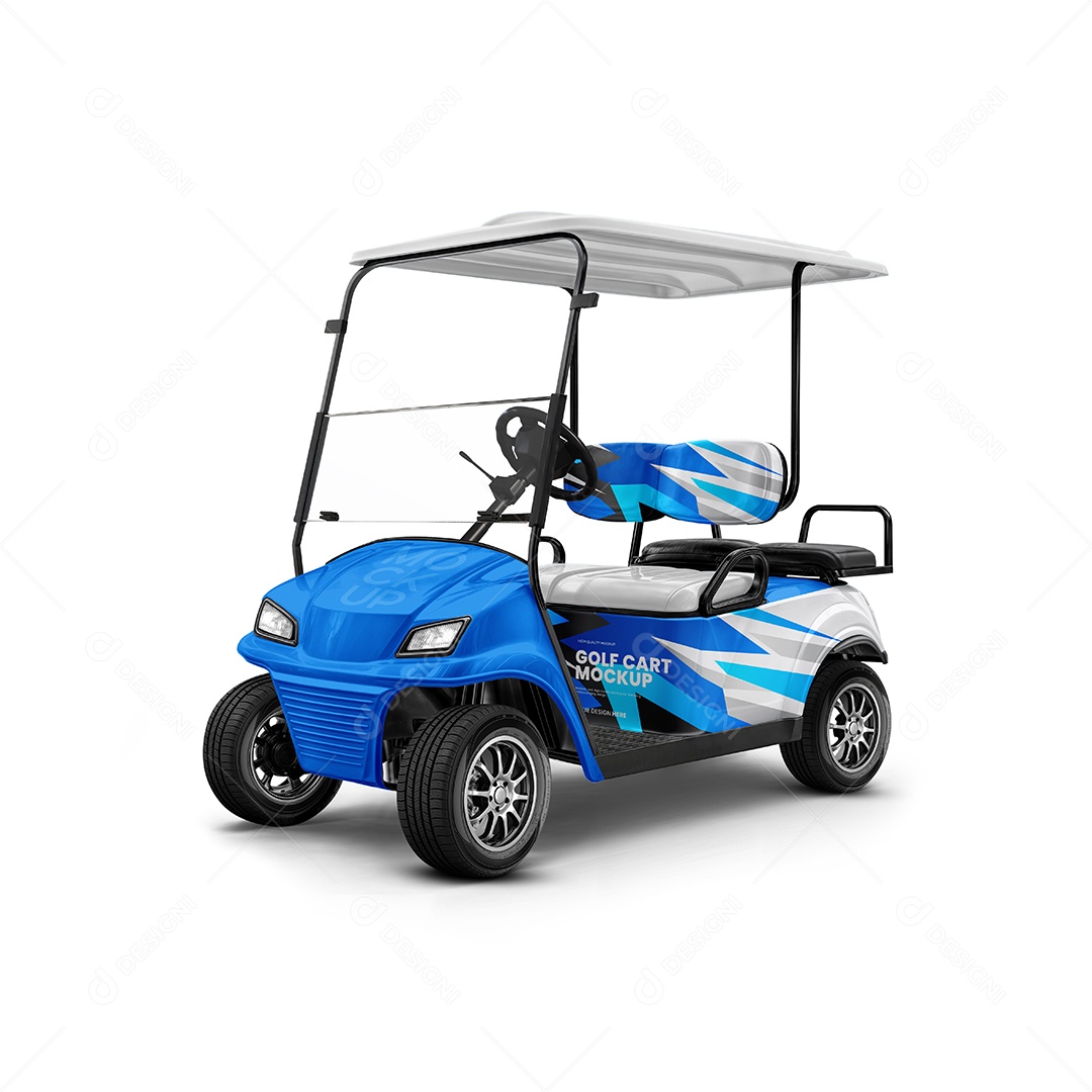 Carrinho de Golfe PSD Editável Mockup