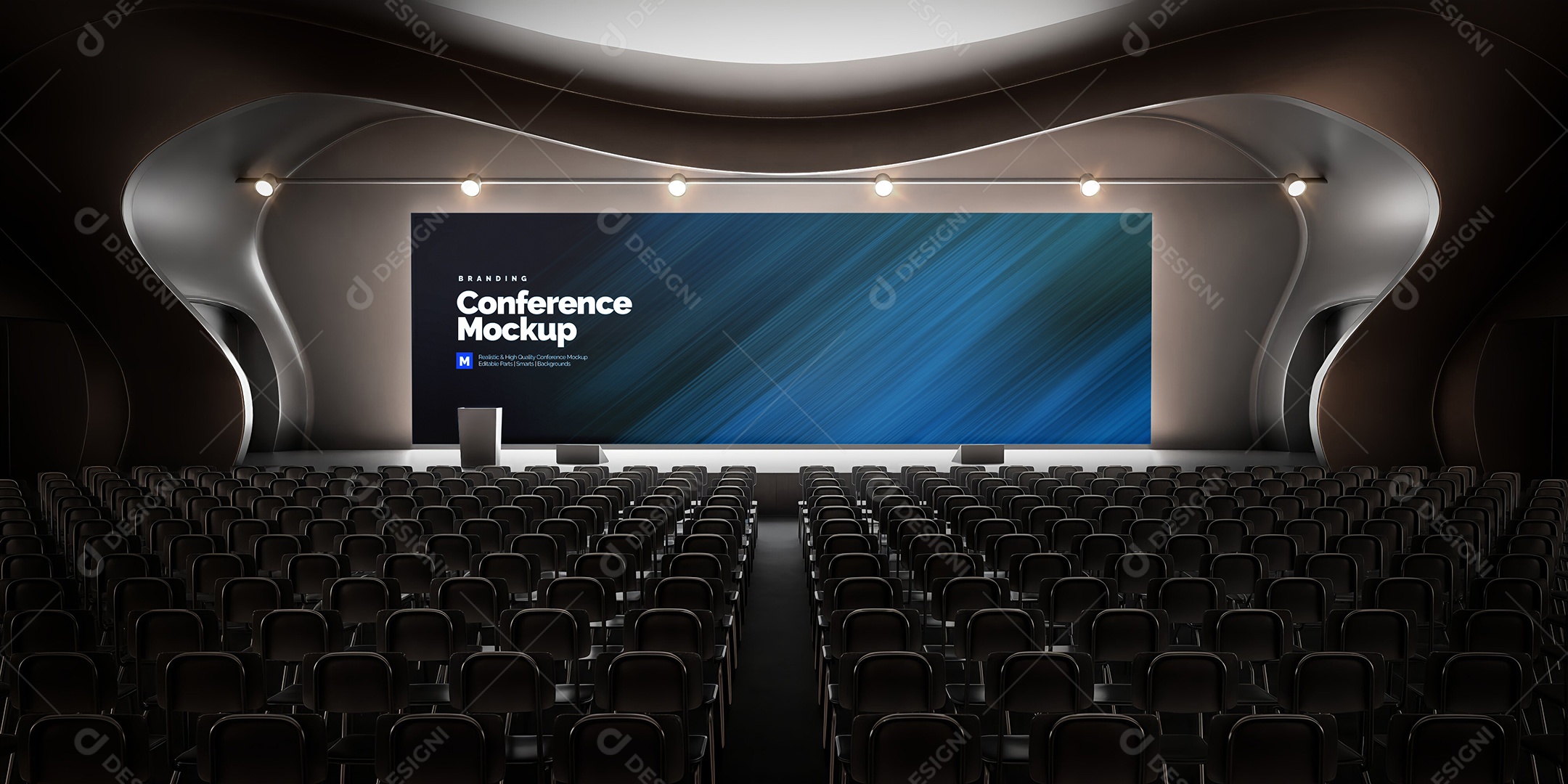 Conferência PSD Editável Mockup