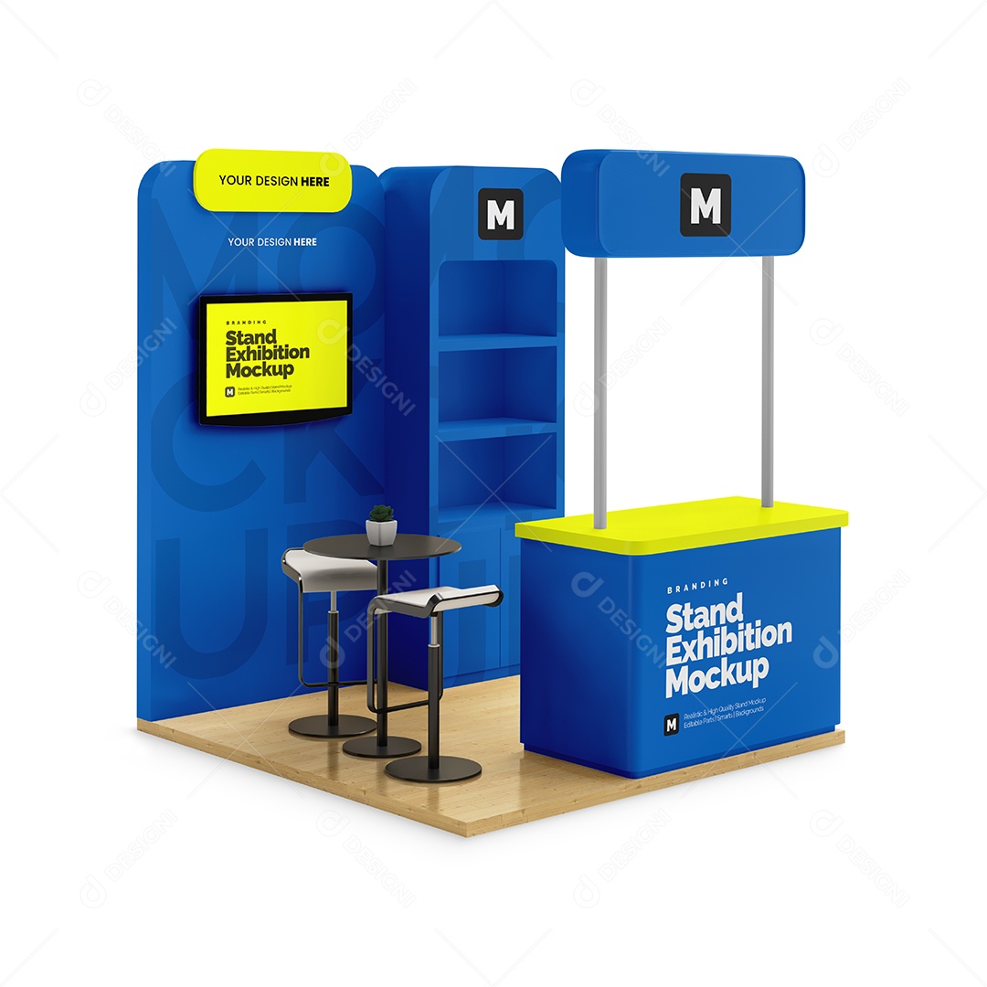 Estande de Exibição PSD Editável Mockup