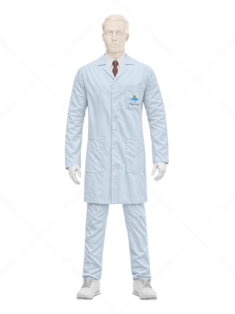 Jaleco de Laboratório PSD Editável Mockup