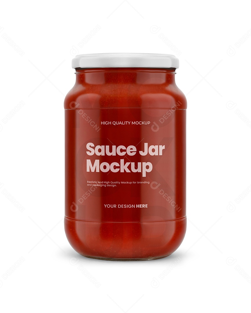 Jarra de Molho de Tomate PSD Editável Mockup