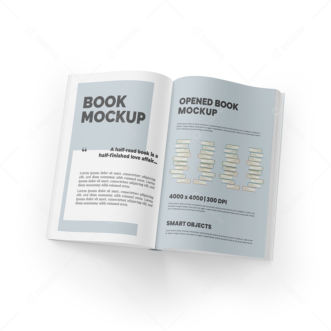 Livro PSD Editável Mockup