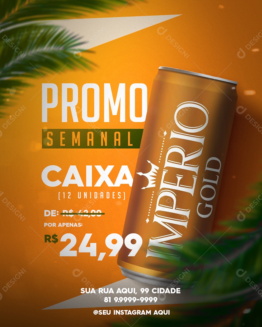 Cervejaria Promo Semanal Cerveja Imperio Social Media PSD Editável