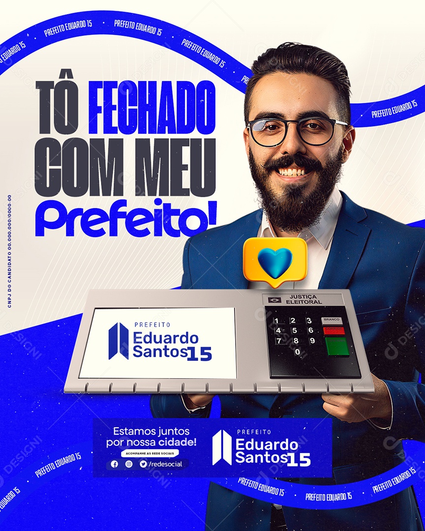 Política Prefeito Eduardo Santos Social Media PSD Editável