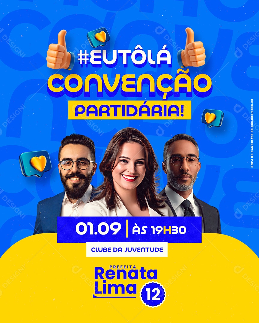 Política Prefeita Renata Lima Social Media PSD Editável