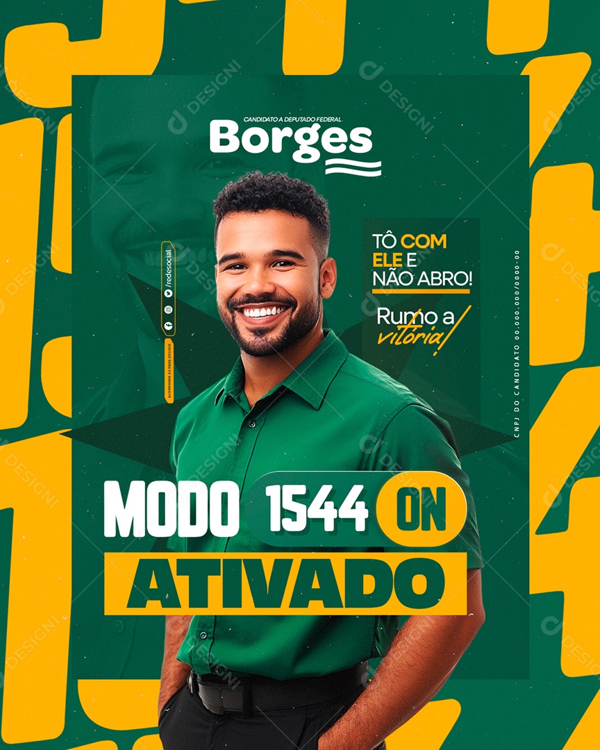 Política Candidato a Deputado Social Media PSD Editável