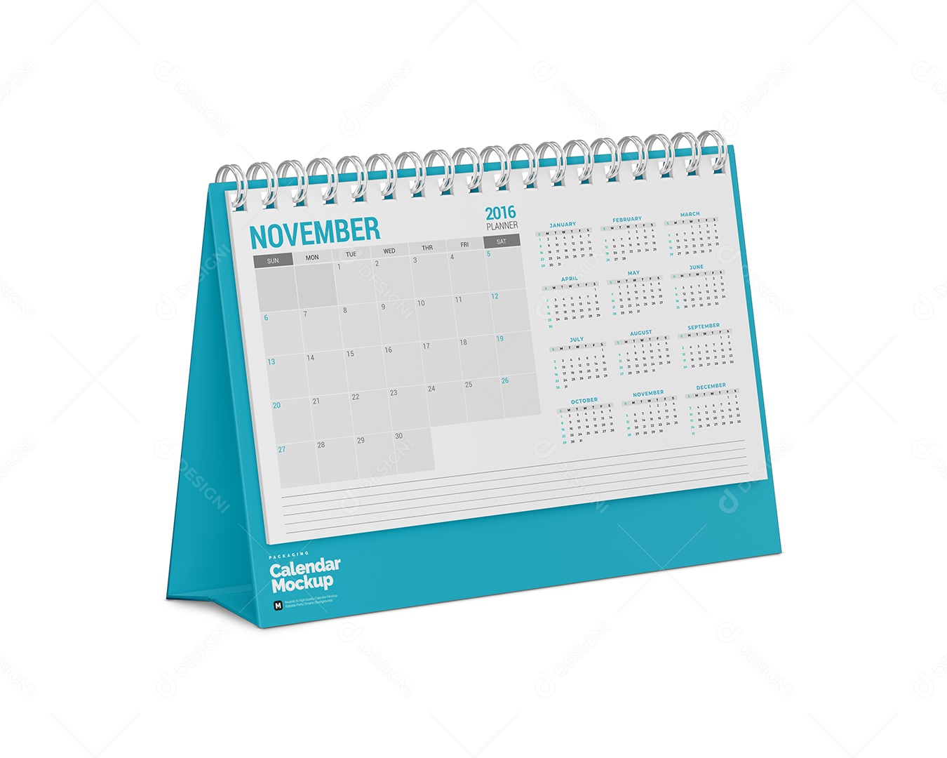 Calendário PSD editável Mockup