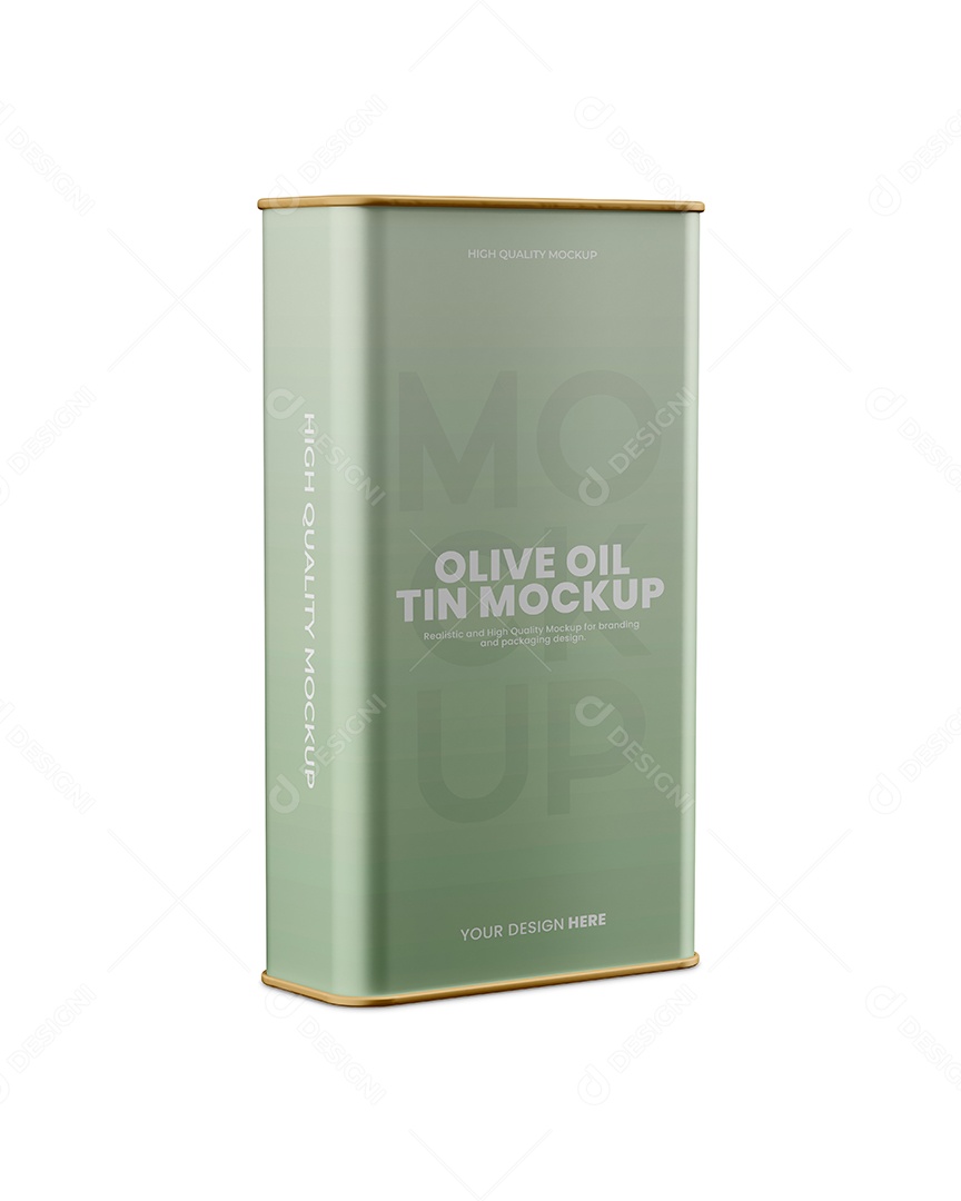 Lata de Azeite de Oliva Mockup PSD Editável