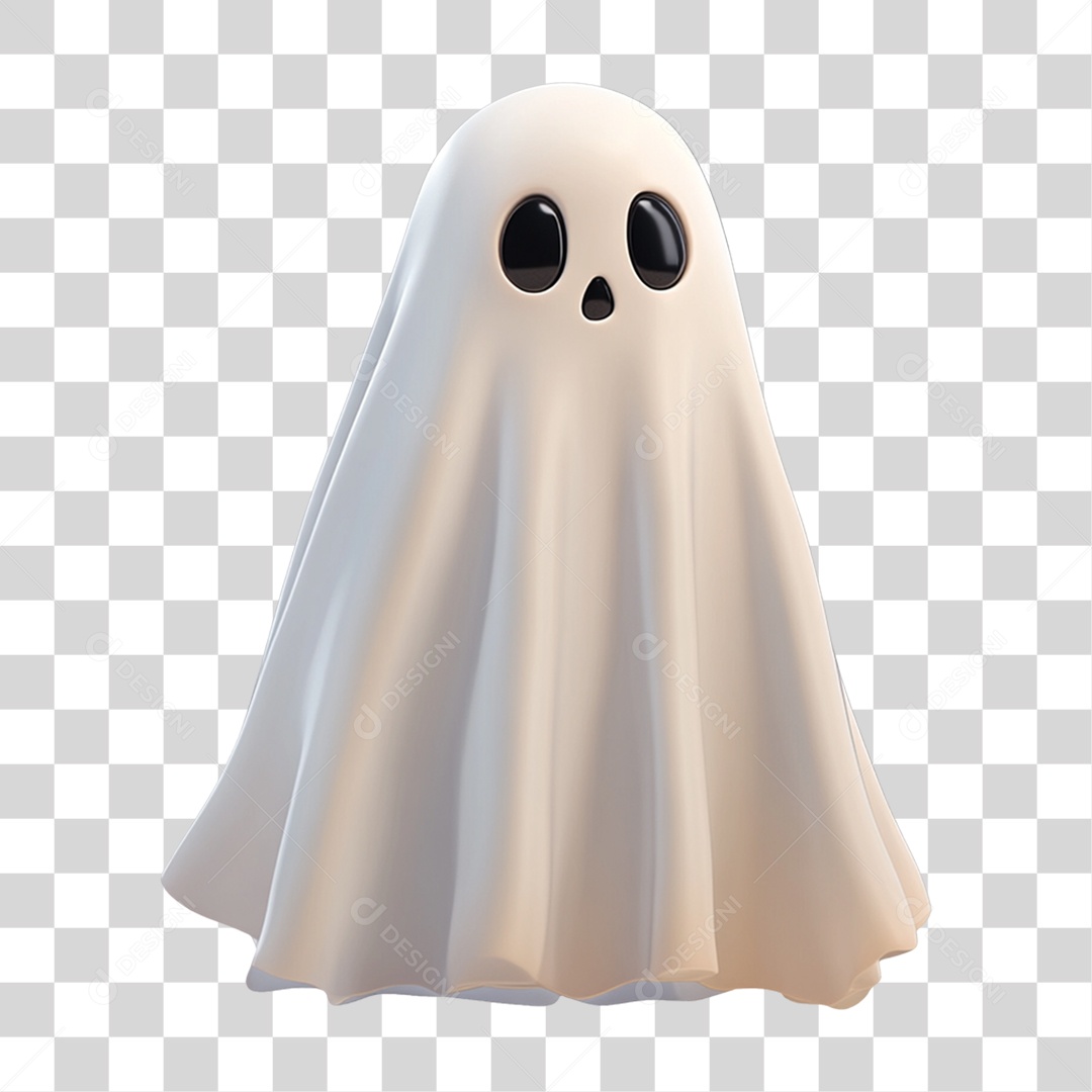 3D Element Halloween PNG Ghost Transparent