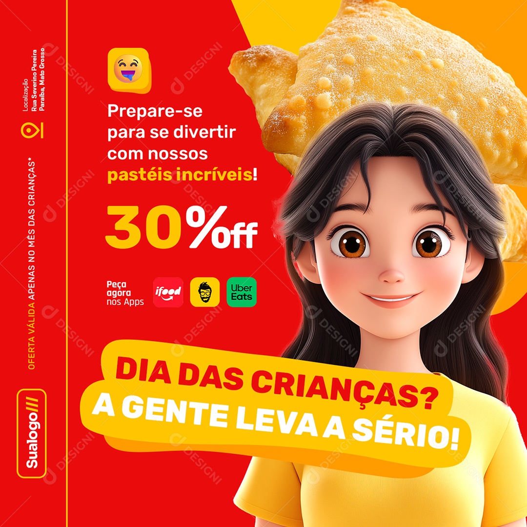 Pastelaria Pastéis Incríveis Social Media PSD Editável
