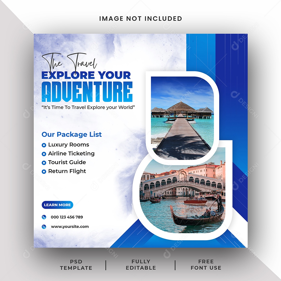 Agência de Viagem Social Media PSD Editável