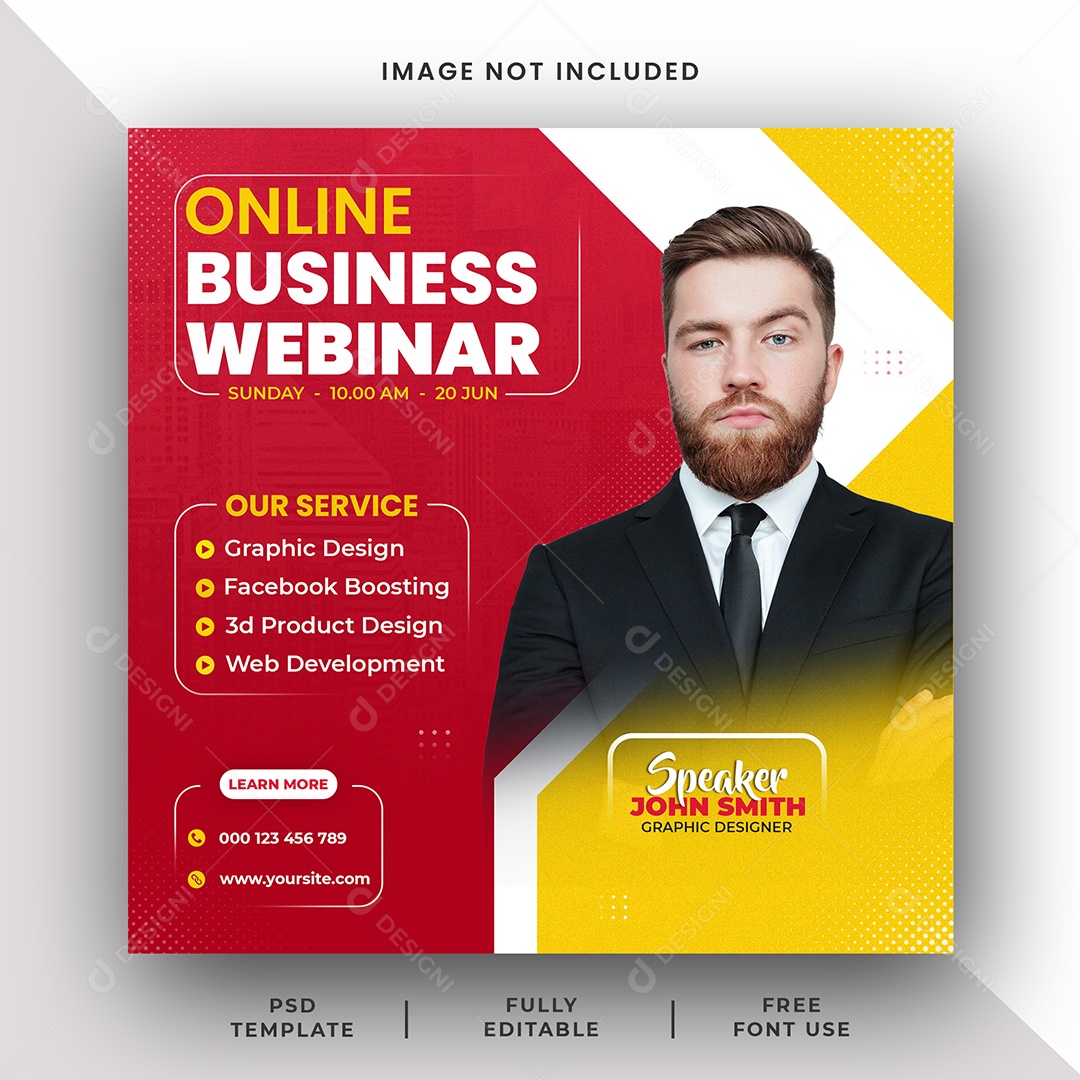 Agência de Negócios Webinar Social Media PSD Editável