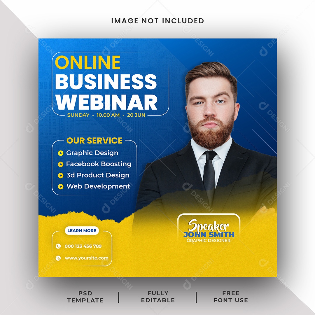 Agência de Negócios Webinar Social Media PSD Editável