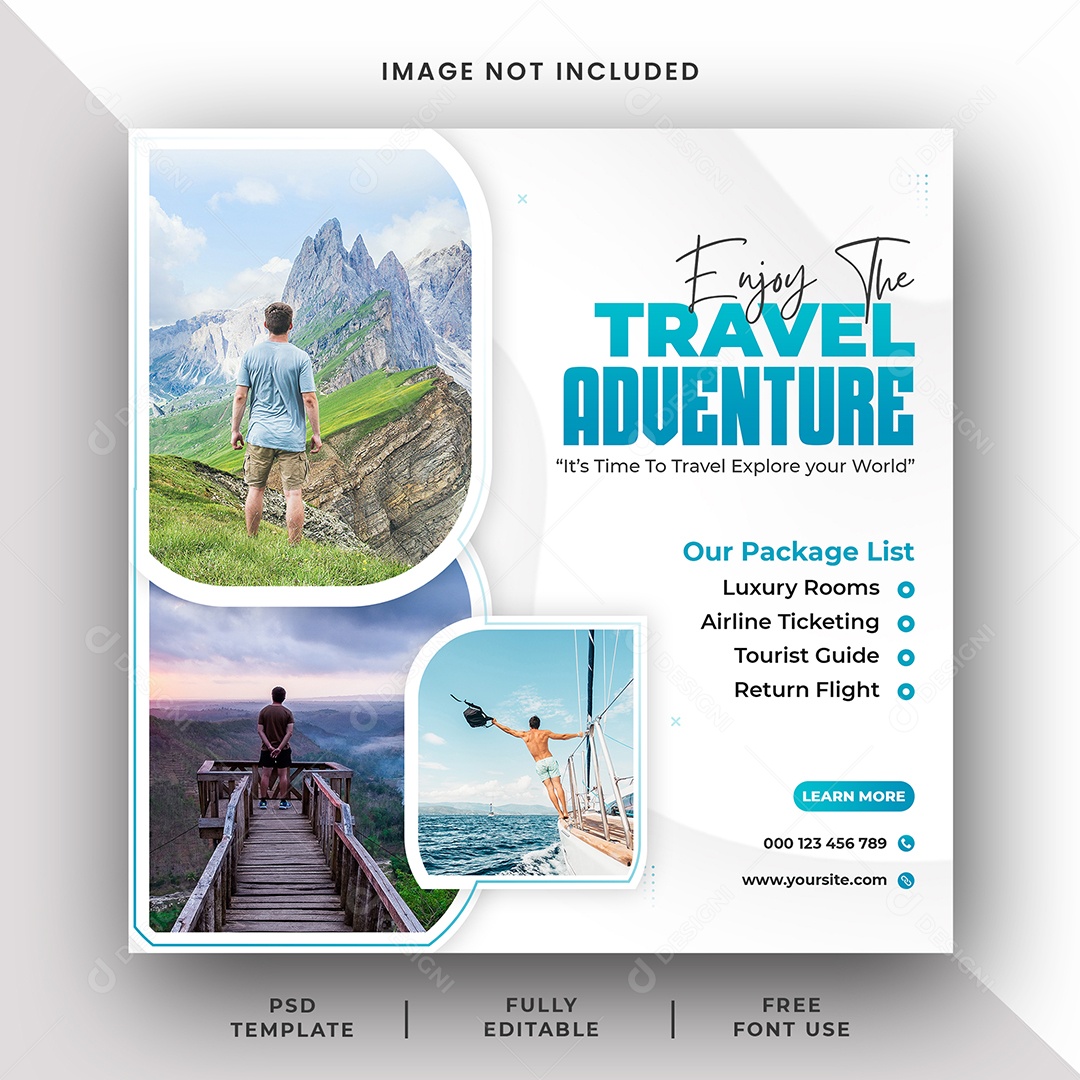 Agência de Viagem Aventura Social Media PSD Editável