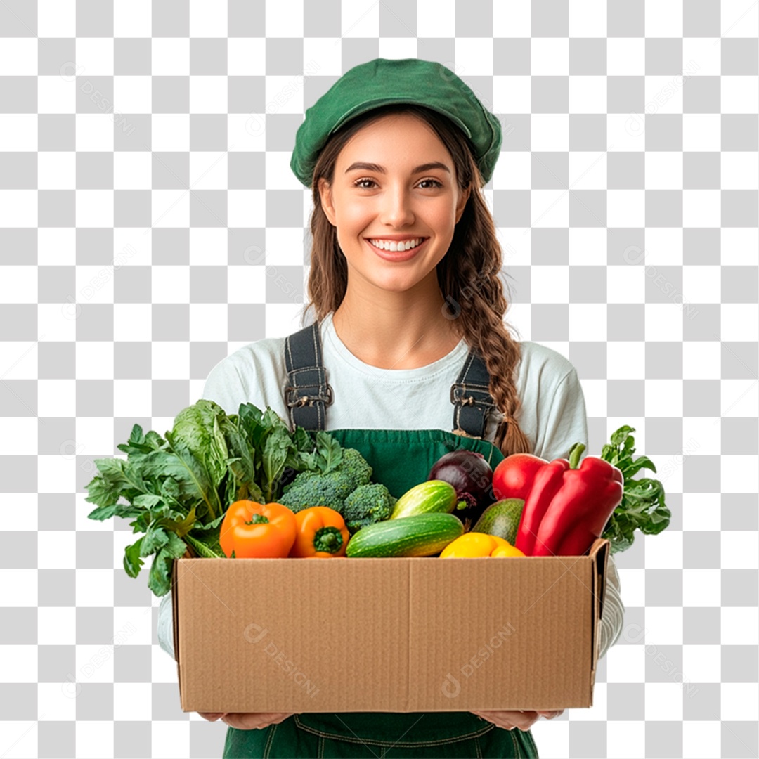 Mulher Segurando Compras PNG Transparente