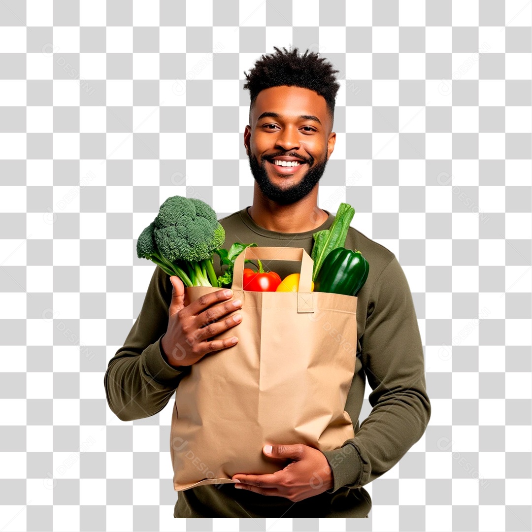 Mulher com Compras PNG Transparente