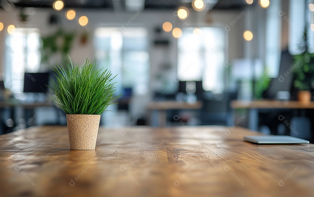 Fundo desfocado de foto do design de interiores de escritório moderno