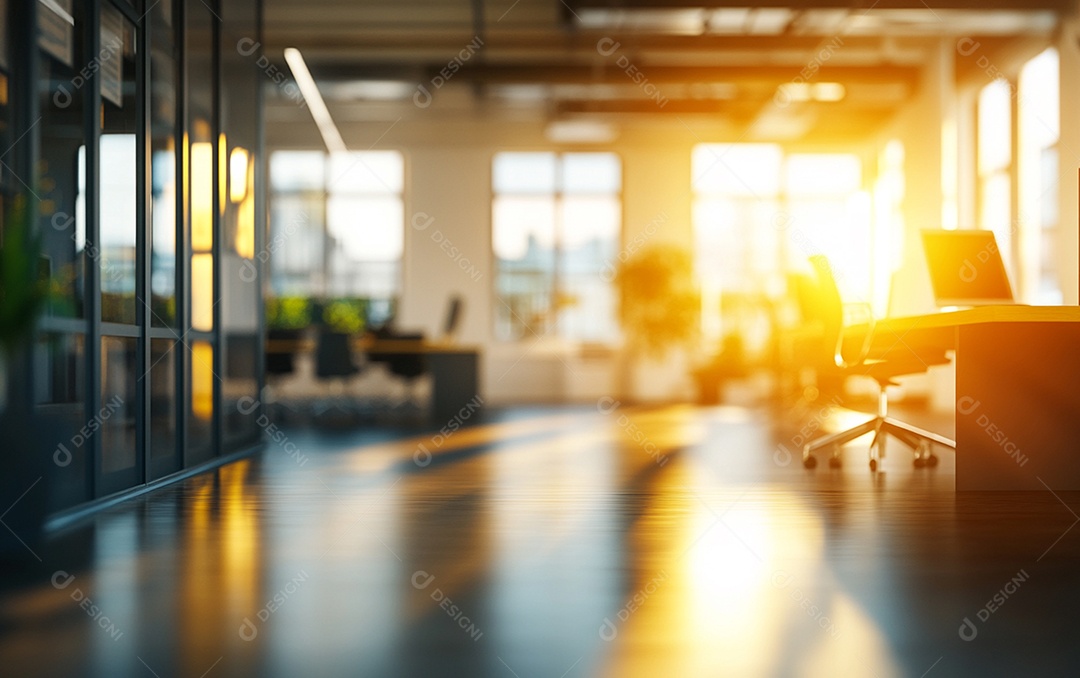 Photo blur background of modern office interior design 145