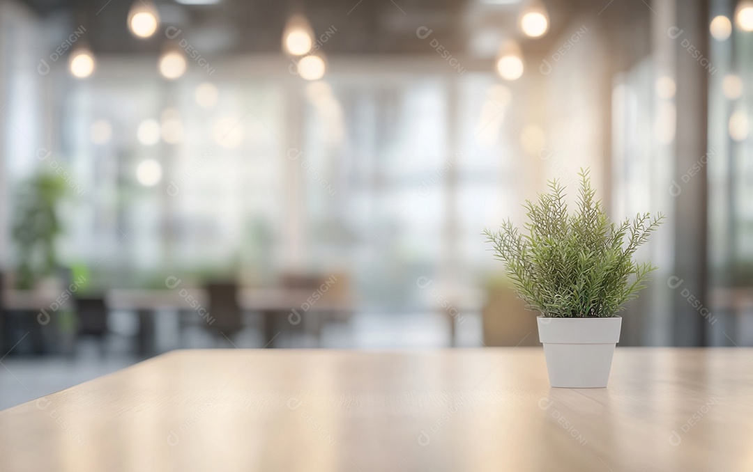 Fundo desfocado de foto do design de interiores de escritório moderno