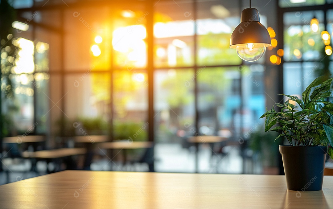 Fundo desfocado de foto do design de interiores de escritório moderno