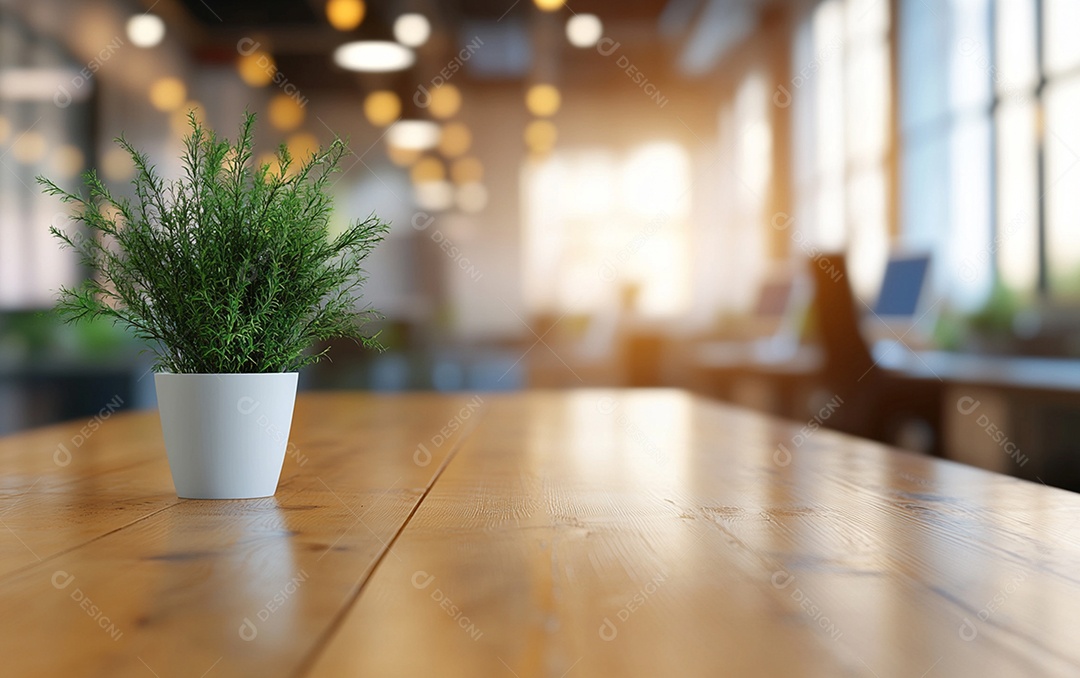 Fundo desfocado de foto do design de interiores de escritório moderno