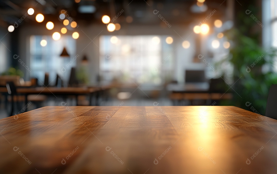 Fundo desfocado de foto do design de interiores de escritório moderno