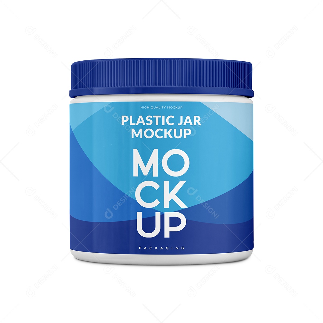 Pote de Plástico PSD Editável Mockup