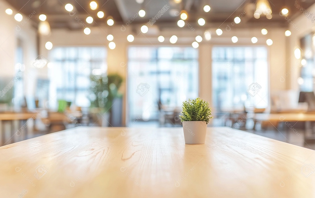 Fundo desfocado de foto do design de interiores de escritório moderno