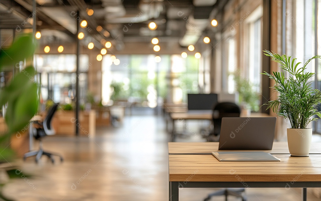 Photo blur background of modern office interior design 261