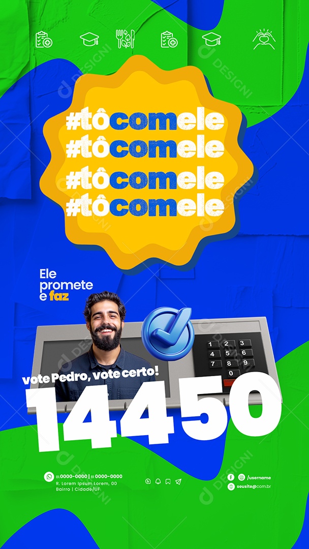 Story Política Ele Promete e Faz Social Media PSD Editável