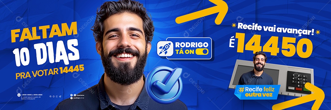 Carrossel Política Faltam 10 Dias Social Media PSD Editável