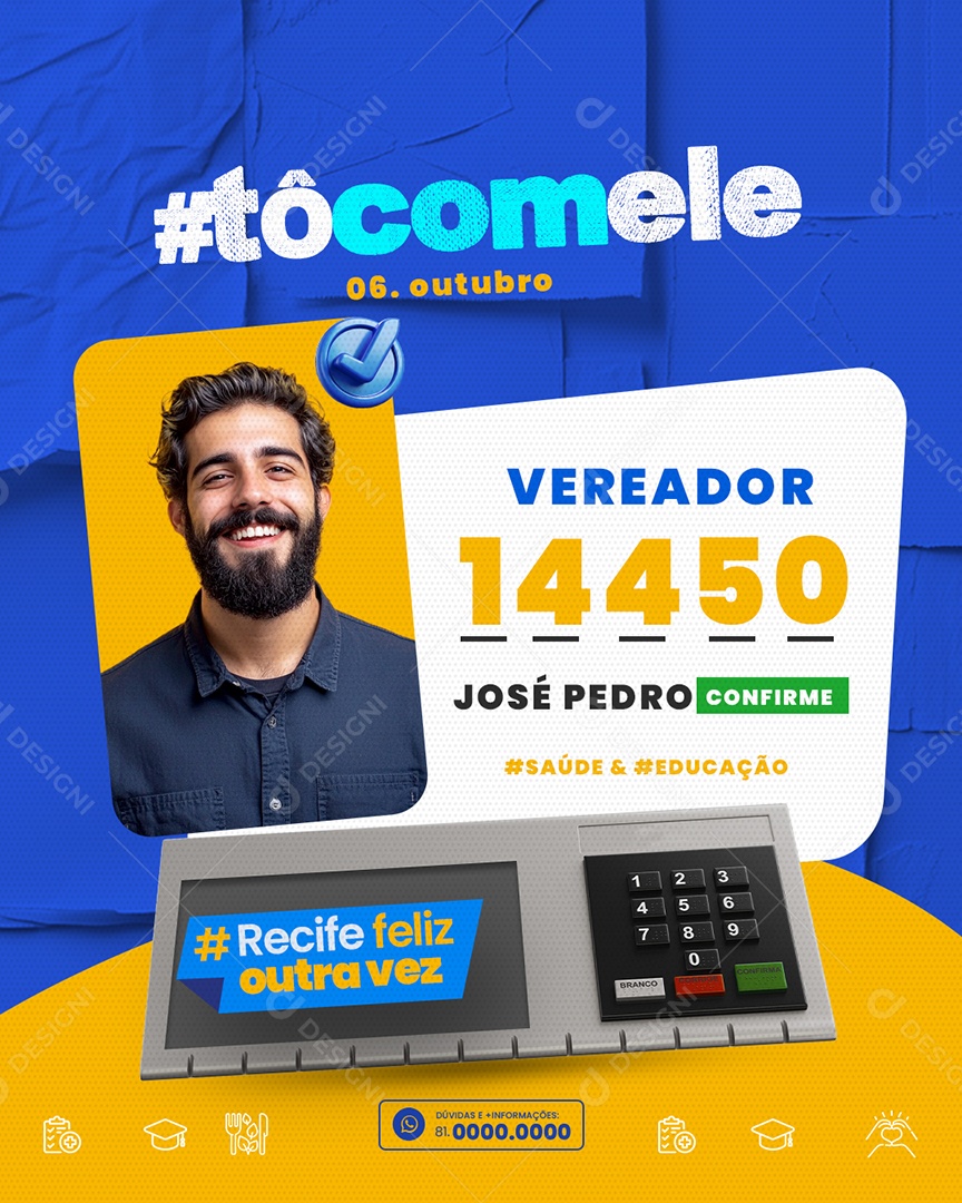 Política Vereador José Pedro Social Media PSD Editável