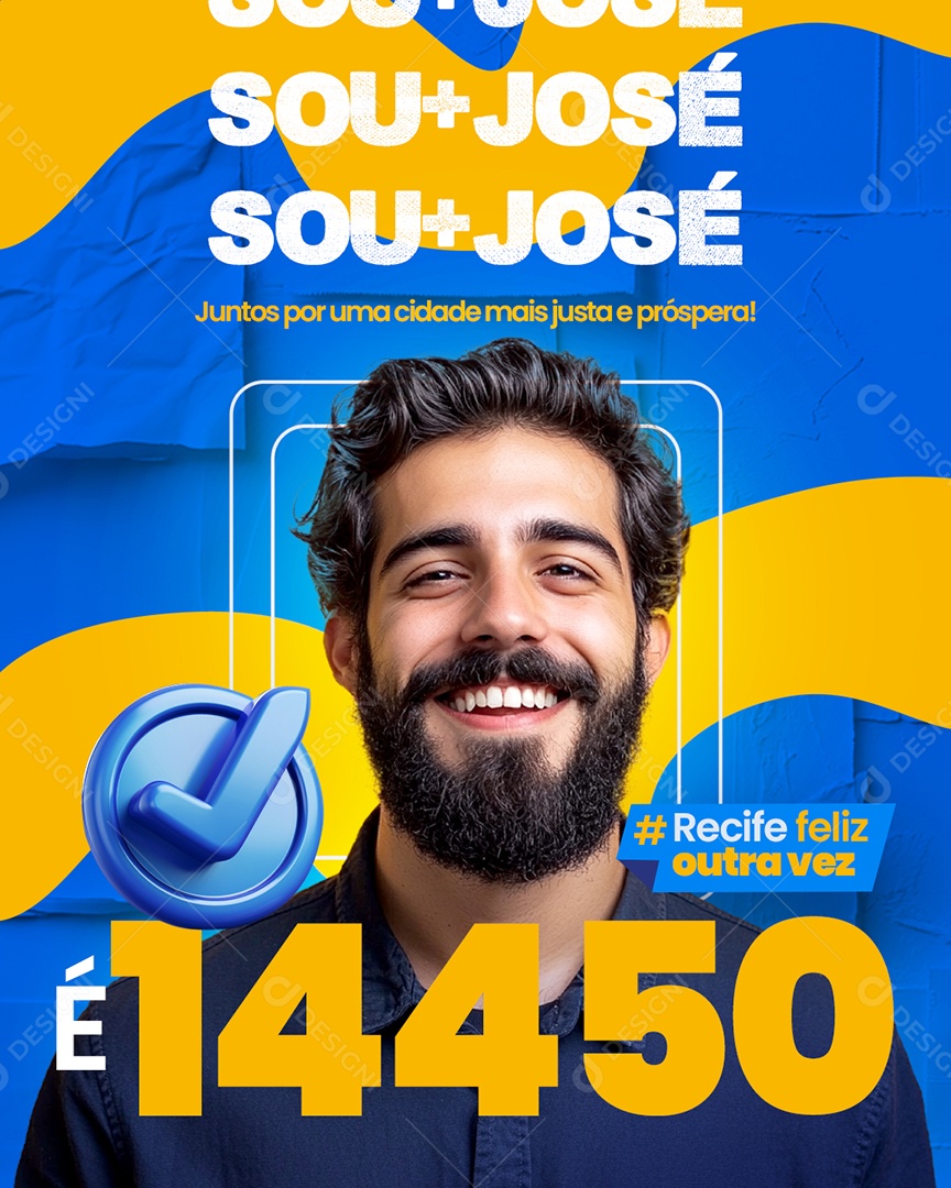 Política Juntos por uma Cidade mais Justa e Próspera sou mais José Social Media PSD Editável
