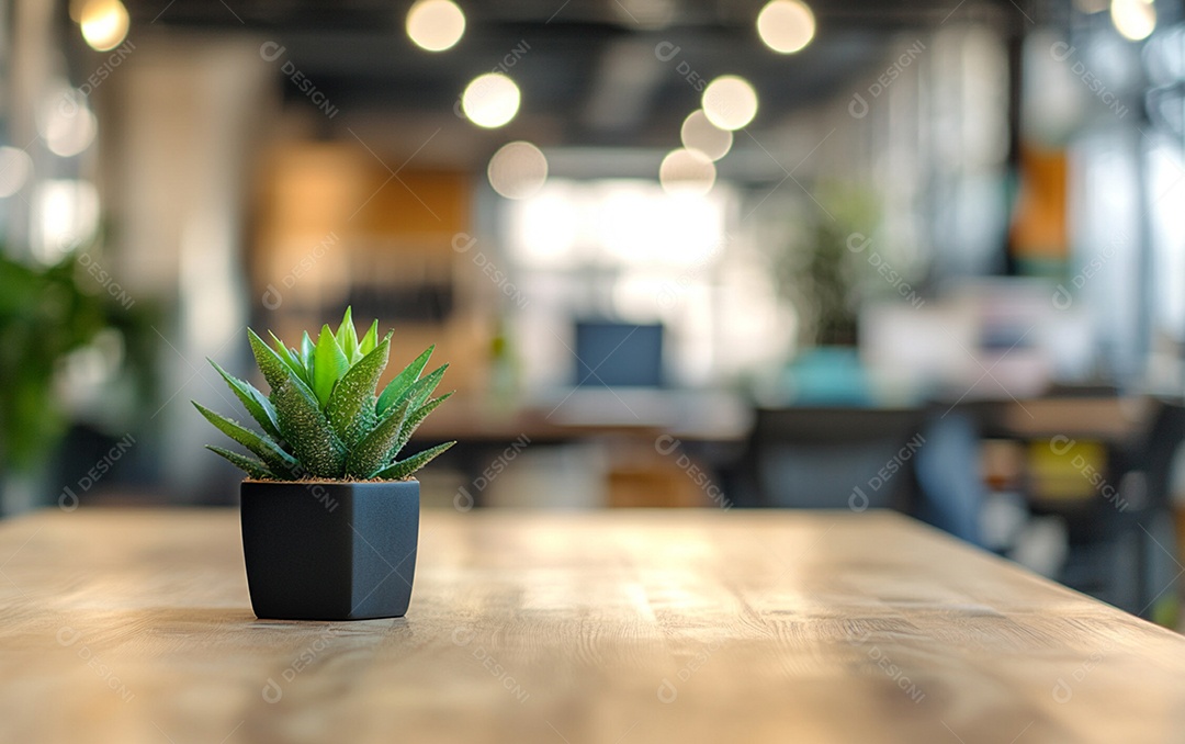 Fundo desfocado de foto do design de interiores de escritório moderno