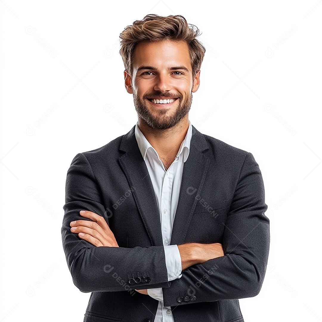 Homem empresário sobre fundo isolado