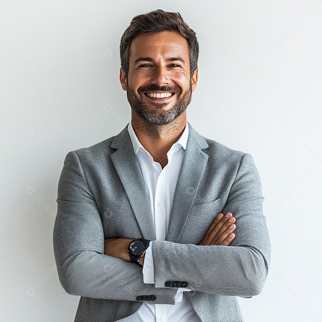 Homem empresário sobre fundo isolado