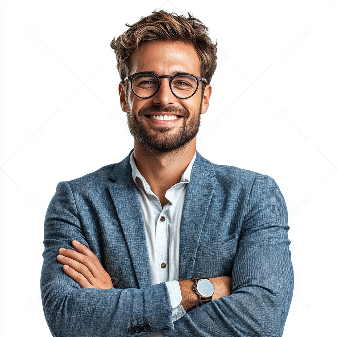 Homem empresário sobre fundo isolado