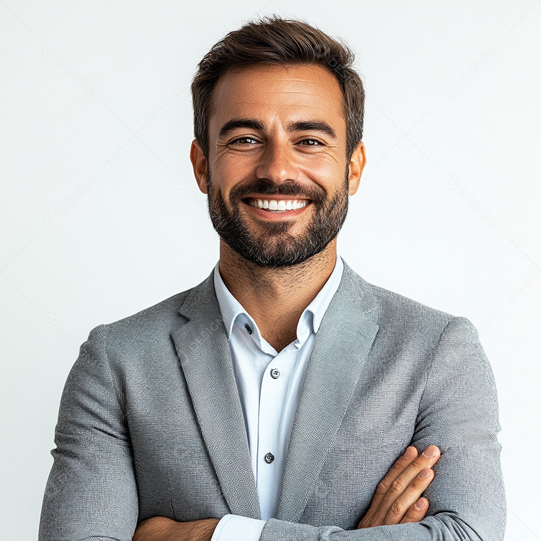 Homem empresario sobre fundo isolado