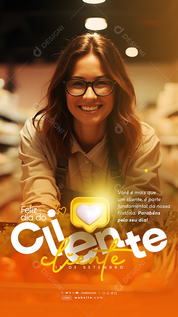 Story Dia do Cliente 15 de Setembro é Parte Fundamental da nossa História Social Media PSD Editável