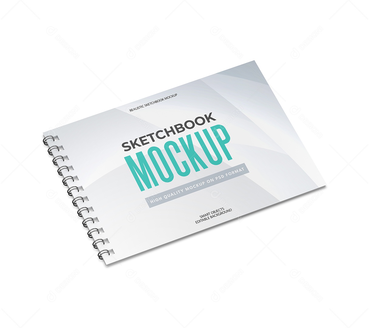 Caderno de Desenho Mockup PSD Editável