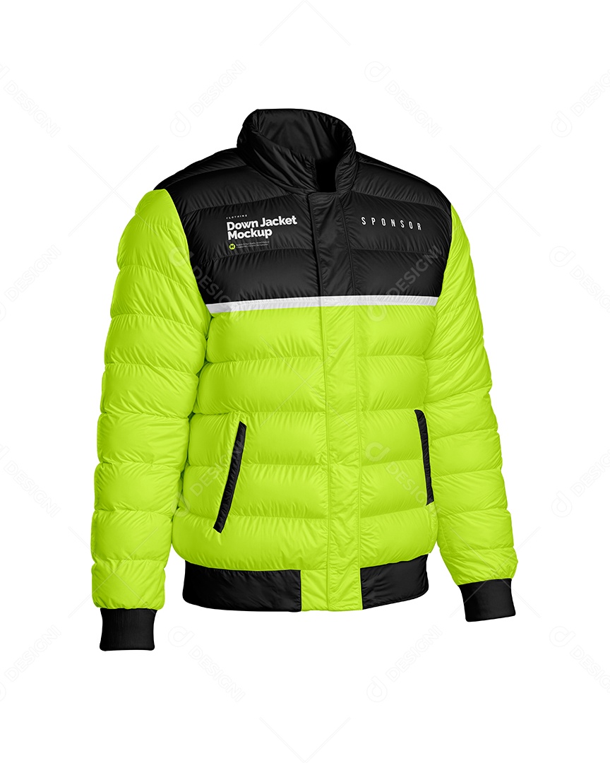 Casaco De Nylon Mockup PSD Editável