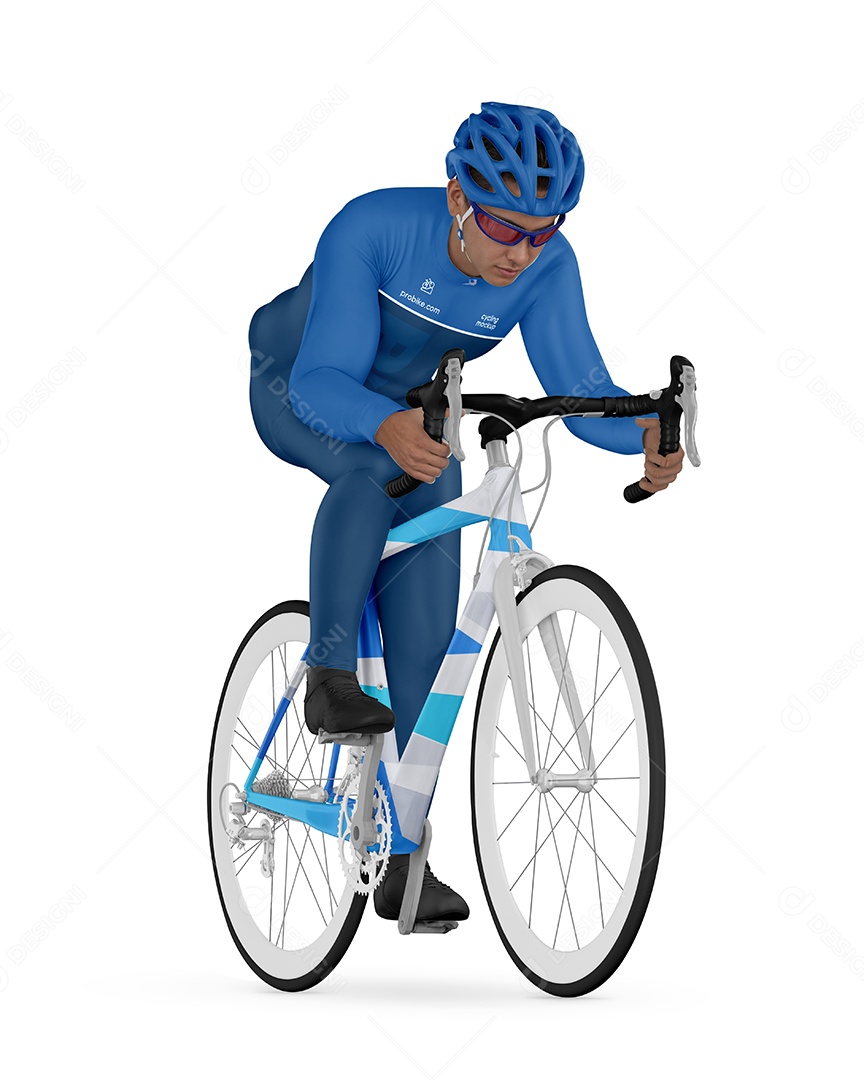 Ciclista Mockup PSD Editável