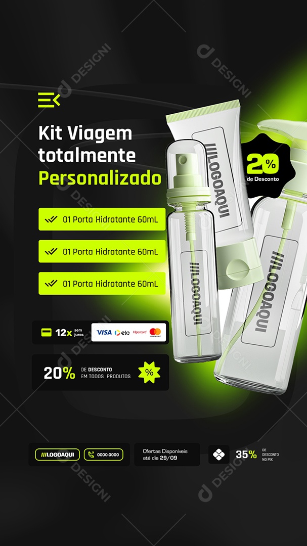 Story Brindes Kit Viagem Totalmente Personalizado Social Media PSD Editável