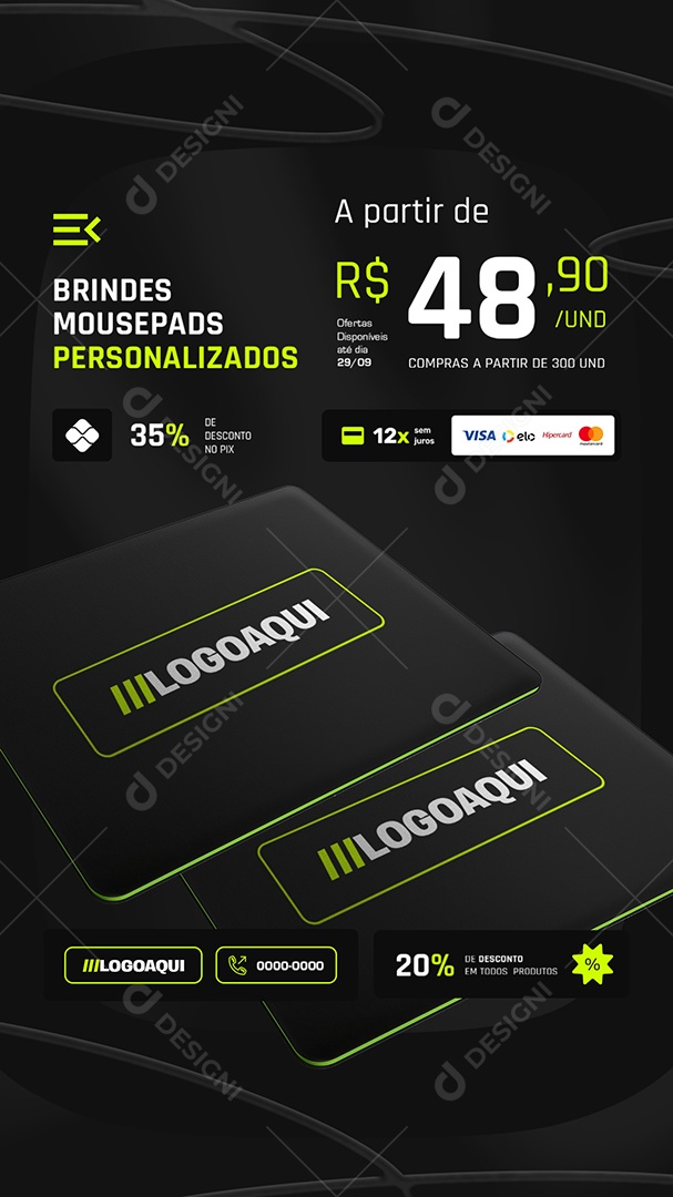 Story Brindes Mousepads Personalizados Social Media PSD Editável