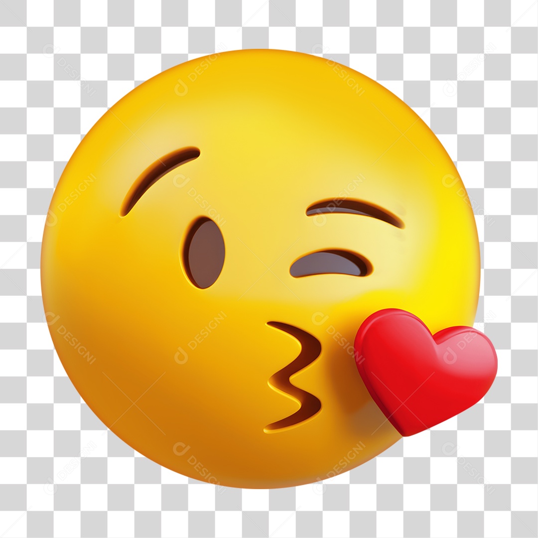 Emoji Piscadinha Mandando Beijo PNG