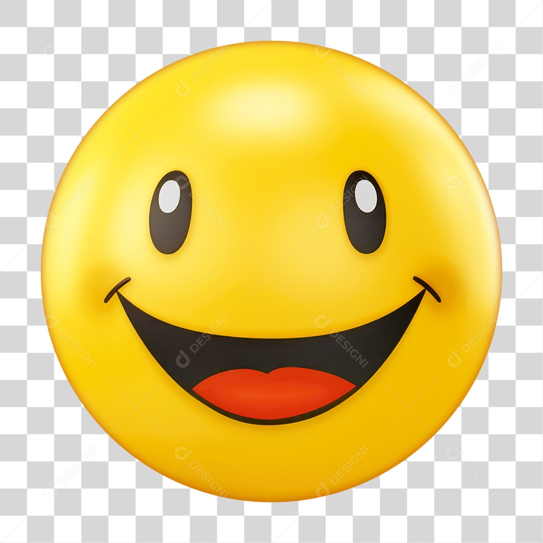 Emoji Rosto Feliz PNG Transparente