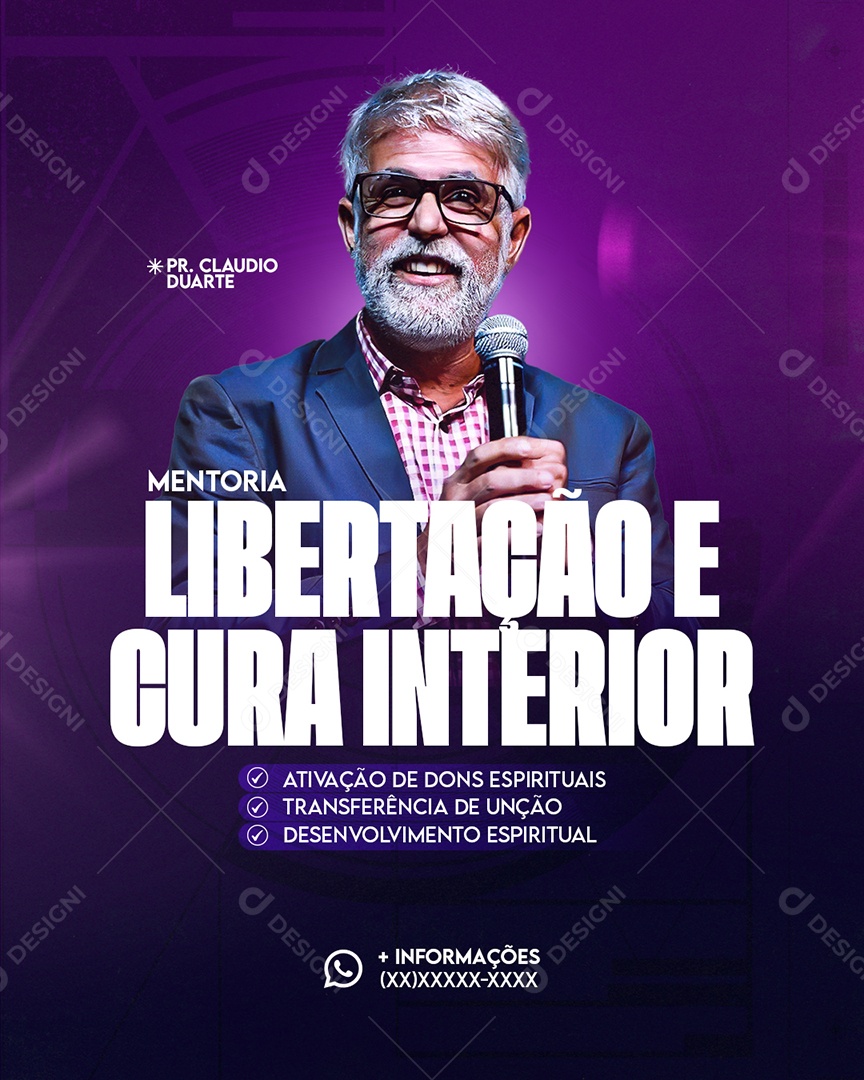 Mentoria Libertação e Cura Interior Social Media PSD Editável